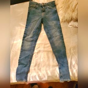 Topshop Size 28 Blue Skinny Jeans